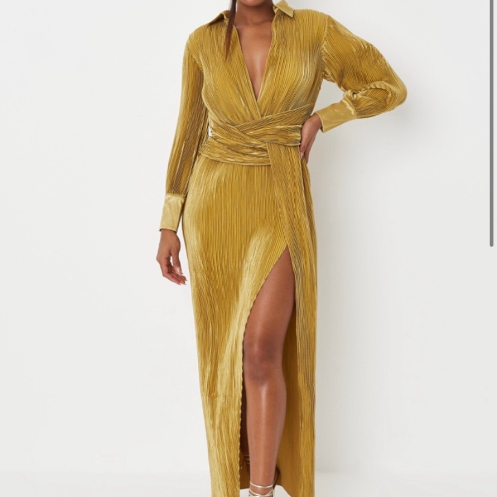 Satin Twist Front Dress